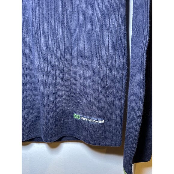 Vintage Abercrombie & Fitch Navy Sweater Size L – Classic Knit Pullover Timeless - Picture 5 of 8
